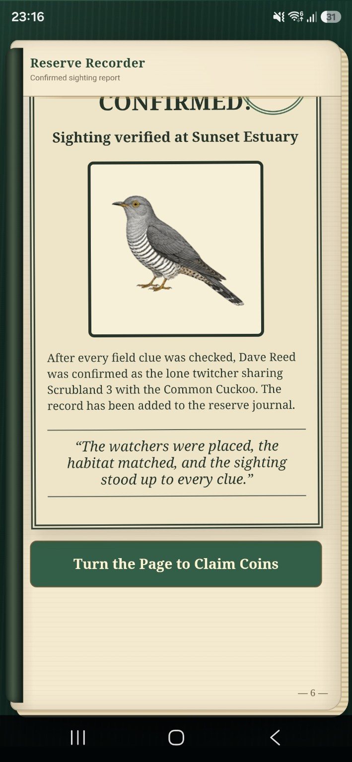 Twitcher Trails confirmed sighting